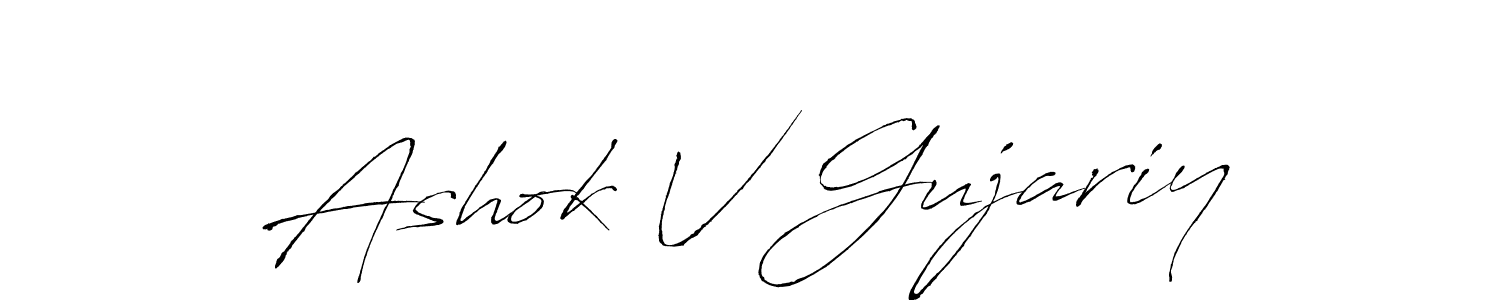 Use a signature maker to create a handwritten signature online. With this signature software, you can design (Antro_Vectra) your own signature for name Ashok V Gujariy. Ashok V Gujariy signature style 6 images and pictures png