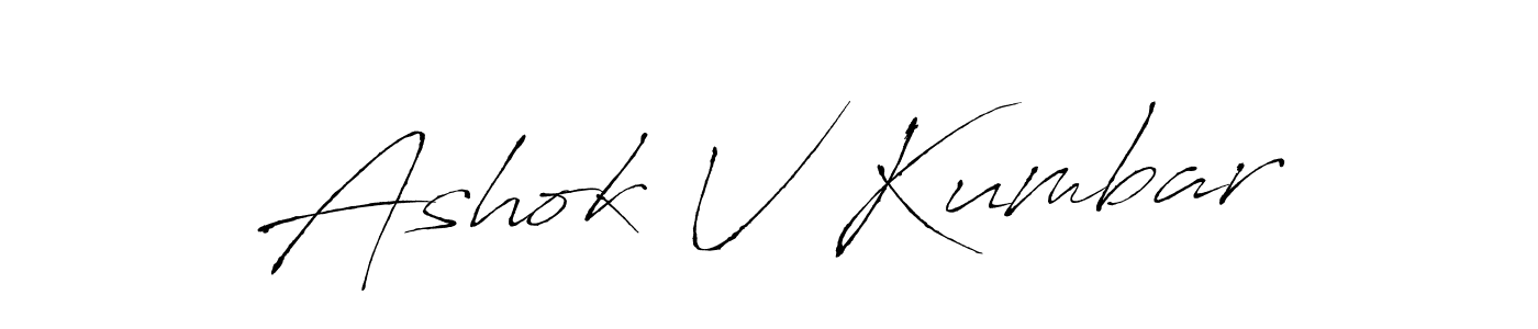 Similarly Antro_Vectra is the best handwritten signature design. Signature creator online .You can use it as an online autograph creator for name Ashok V Kumbar. Ashok V Kumbar signature style 6 images and pictures png