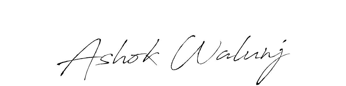 Use a signature maker to create a handwritten signature online. With this signature software, you can design (Antro_Vectra) your own signature for name Ashok Walunj. Ashok Walunj signature style 6 images and pictures png