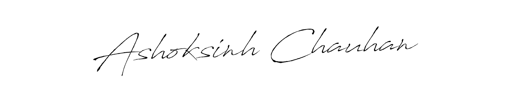 How to make Ashoksinh Chauhan signature? Antro_Vectra is a professional autograph style. Create handwritten signature for Ashoksinh Chauhan name. Ashoksinh Chauhan signature style 6 images and pictures png