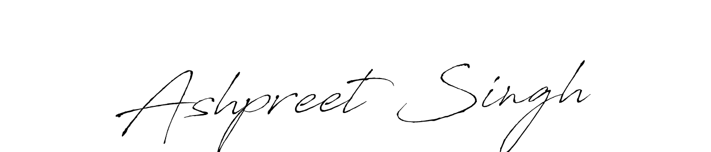 Ashpreet Singh stylish signature style. Best Handwritten Sign (Antro_Vectra) for my name. Handwritten Signature Collection Ideas for my name Ashpreet Singh. Ashpreet Singh signature style 6 images and pictures png