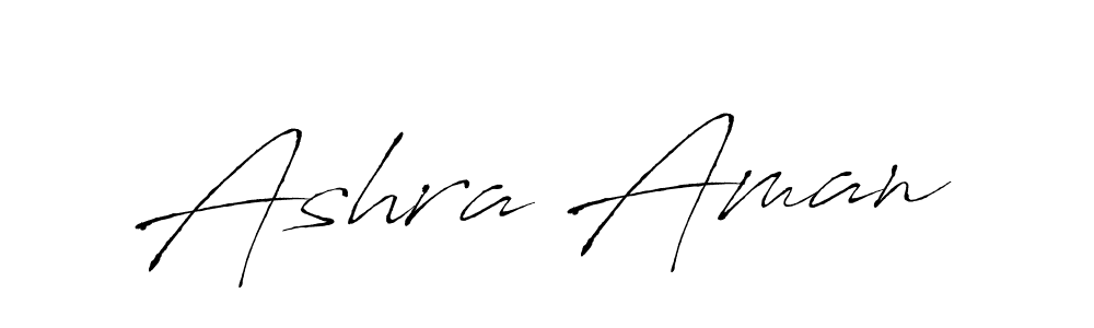 How to make Ashra Aman name signature. Use Antro_Vectra style for creating short signs online. This is the latest handwritten sign. Ashra Aman signature style 6 images and pictures png