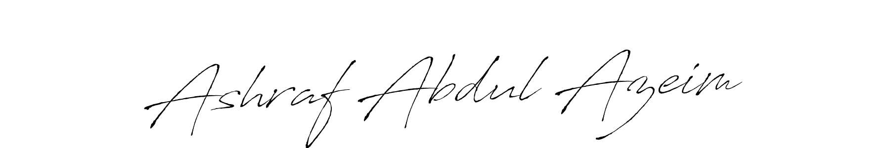 How to make Ashraf Abdul Azeim name signature. Use Antro_Vectra style for creating short signs online. This is the latest handwritten sign. Ashraf Abdul Azeim signature style 6 images and pictures png