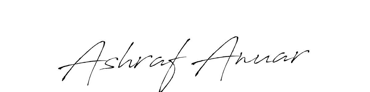 Create a beautiful signature design for name Ashraf Anuar. With this signature (Antro_Vectra) fonts, you can make a handwritten signature for free. Ashraf Anuar signature style 6 images and pictures png