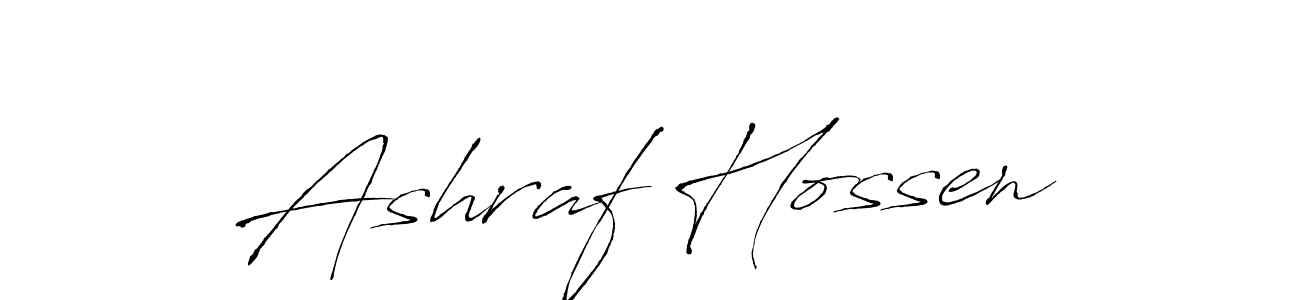 Make a beautiful signature design for name Ashraf Hossen. With this signature (Antro_Vectra) style, you can create a handwritten signature for free. Ashraf Hossen signature style 6 images and pictures png