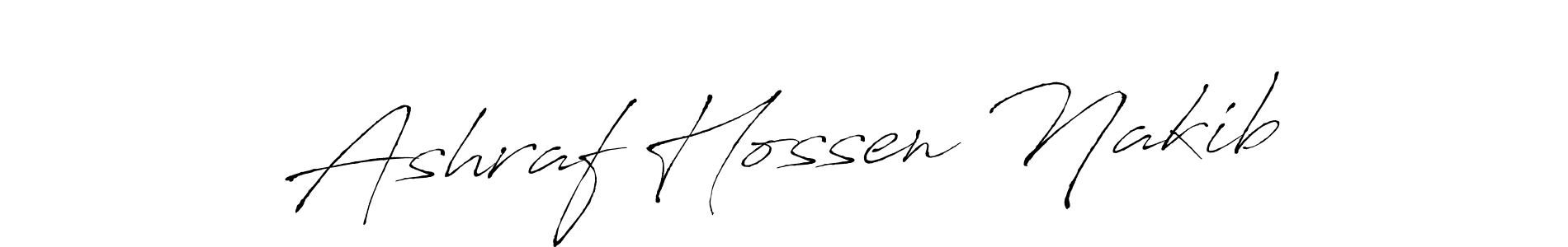 The best way (Antro_Vectra) to make a short signature is to pick only two or three words in your name. The name Ashraf Hossen Nakib include a total of six letters. For converting this name. Ashraf Hossen Nakib signature style 6 images and pictures png