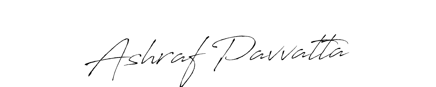 How to make Ashraf Pavvatta name signature. Use Antro_Vectra style for creating short signs online. This is the latest handwritten sign. Ashraf Pavvatta signature style 6 images and pictures png