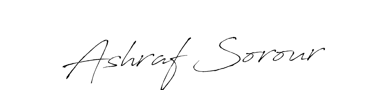 Ashraf Sorour stylish signature style. Best Handwritten Sign (Antro_Vectra) for my name. Handwritten Signature Collection Ideas for my name Ashraf Sorour. Ashraf Sorour signature style 6 images and pictures png