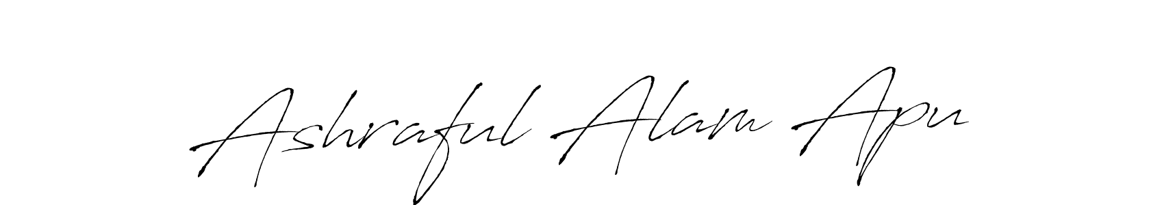 It looks lik you need a new signature style for name Ashraful Alam Apu. Design unique handwritten (Antro_Vectra) signature with our free signature maker in just a few clicks. Ashraful Alam Apu signature style 6 images and pictures png