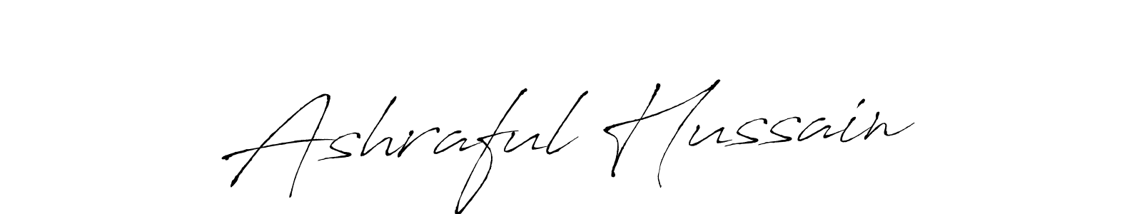 Make a beautiful signature design for name Ashraful Hussain. With this signature (Antro_Vectra) style, you can create a handwritten signature for free. Ashraful Hussain signature style 6 images and pictures png