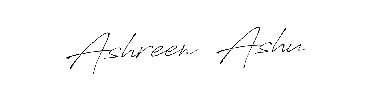 Similarly Antro_Vectra is the best handwritten signature design. Signature creator online .You can use it as an online autograph creator for name Ashreen  Ashu. Ashreen  Ashu signature style 6 images and pictures png