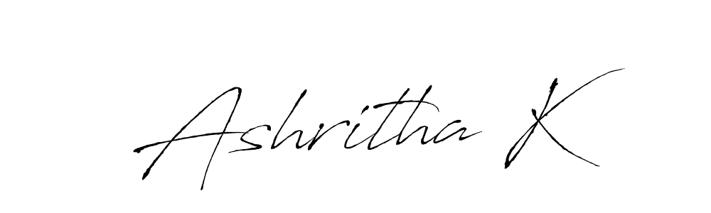 Also we have Ashritha K name is the best signature style. Create professional handwritten signature collection using Antro_Vectra autograph style. Ashritha K signature style 6 images and pictures png
