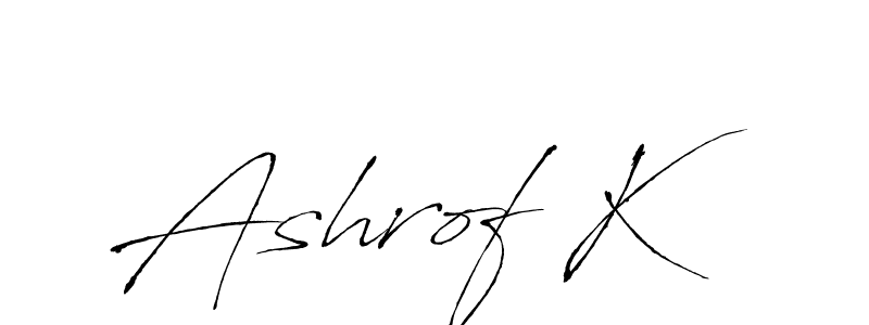 You should practise on your own different ways (Antro_Vectra) to write your name (Ashrof K) in signature. don't let someone else do it for you. Ashrof K signature style 6 images and pictures png