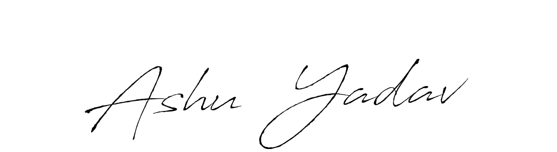 Also we have Ashu  Yadav name is the best signature style. Create professional handwritten signature collection using Antro_Vectra autograph style. Ashu  Yadav signature style 6 images and pictures png