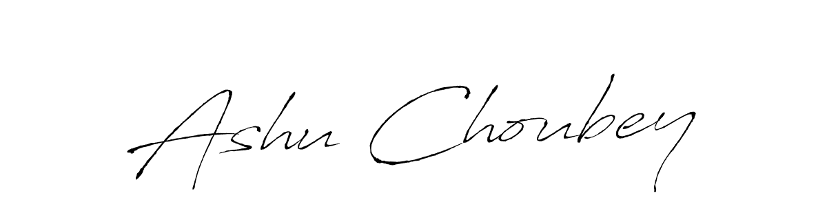 How to make Ashu Choubey name signature. Use Antro_Vectra style for creating short signs online. This is the latest handwritten sign. Ashu Choubey signature style 6 images and pictures png