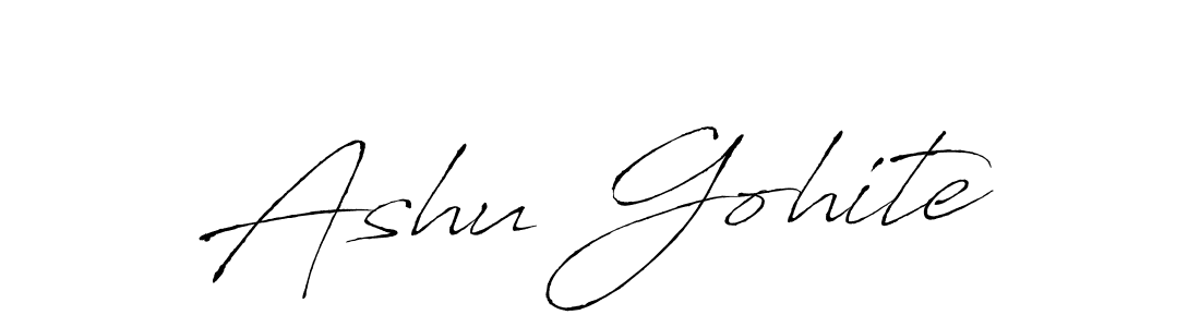 Make a beautiful signature design for name Ashu Gohite. Use this online signature maker to create a handwritten signature for free. Ashu Gohite signature style 6 images and pictures png