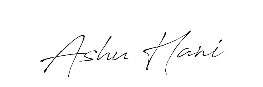 How to make Ashu Hani name signature. Use Antro_Vectra style for creating short signs online. This is the latest handwritten sign. Ashu Hani signature style 6 images and pictures png