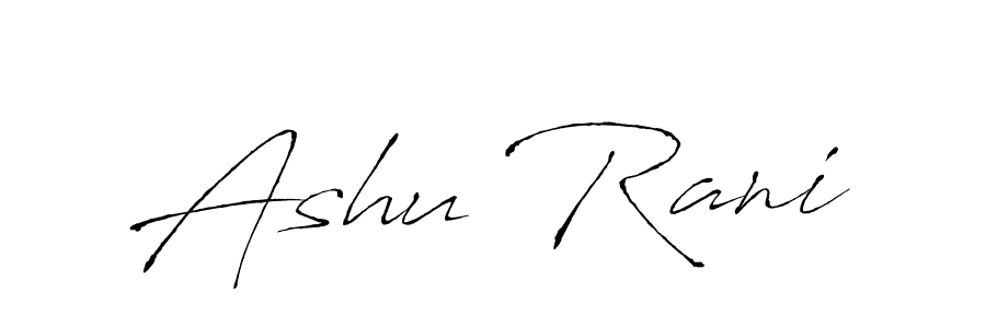 Design your own signature with our free online signature maker. With this signature software, you can create a handwritten (Antro_Vectra) signature for name Ashu Rani. Ashu Rani signature style 6 images and pictures png