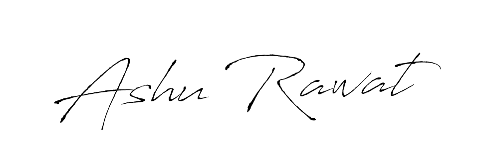 How to make Ashu Rawat name signature. Use Antro_Vectra style for creating short signs online. This is the latest handwritten sign. Ashu Rawat signature style 6 images and pictures png
