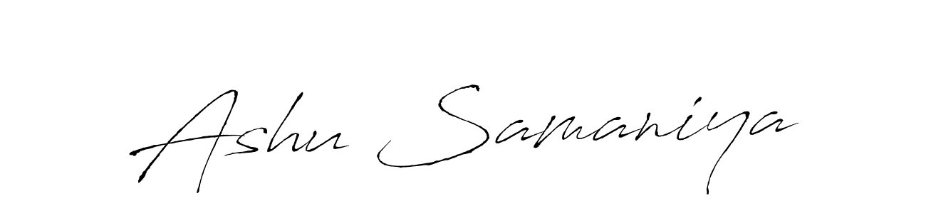The best way (Antro_Vectra) to make a short signature is to pick only two or three words in your name. The name Ashu Samaniya include a total of six letters. For converting this name. Ashu Samaniya signature style 6 images and pictures png