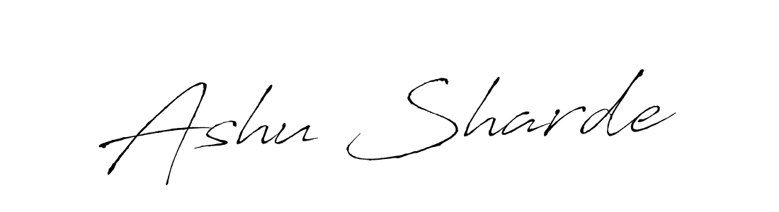The best way (Antro_Vectra) to make a short signature is to pick only two or three words in your name. The name Ashu Sharde include a total of six letters. For converting this name. Ashu Sharde signature style 6 images and pictures png