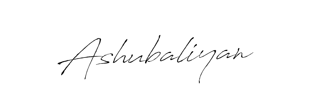 Make a beautiful signature design for name Ashubaliyan. With this signature (Antro_Vectra) style, you can create a handwritten signature for free. Ashubaliyan signature style 6 images and pictures png