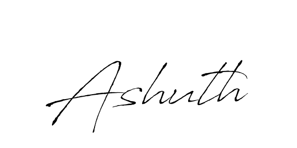 Make a beautiful signature design for name Ashuth. With this signature (Antro_Vectra) style, you can create a handwritten signature for free. Ashuth signature style 6 images and pictures png