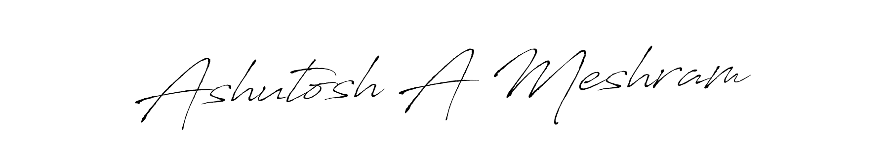 Antro_Vectra is a professional signature style that is perfect for those who want to add a touch of class to their signature. It is also a great choice for those who want to make their signature more unique. Get Ashutosh A Meshram name to fancy signature for free. Ashutosh A Meshram signature style 6 images and pictures png