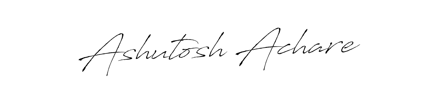 The best way (Antro_Vectra) to make a short signature is to pick only two or three words in your name. The name Ashutosh Achare include a total of six letters. For converting this name. Ashutosh Achare signature style 6 images and pictures png