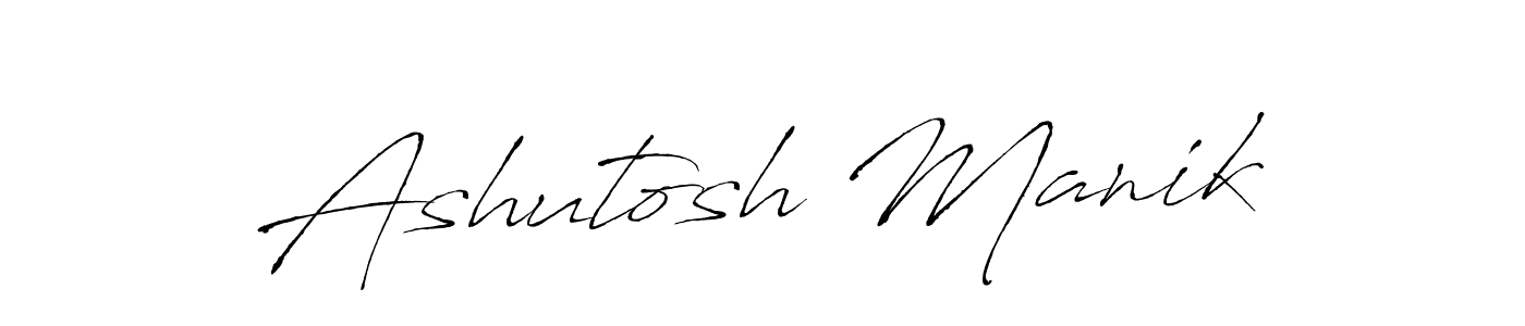 How to make Ashutosh Manik name signature. Use Antro_Vectra style for creating short signs online. This is the latest handwritten sign. Ashutosh Manik signature style 6 images and pictures png
