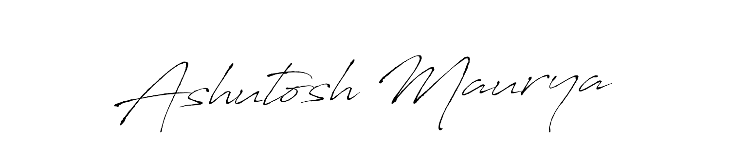 Make a beautiful signature design for name Ashutosh Maurya. With this signature (Antro_Vectra) style, you can create a handwritten signature for free. Ashutosh Maurya signature style 6 images and pictures png