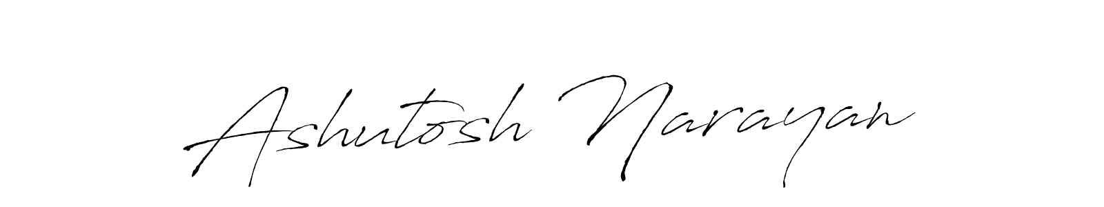 Make a beautiful signature design for name Ashutosh Narayan. With this signature (Antro_Vectra) style, you can create a handwritten signature for free. Ashutosh Narayan signature style 6 images and pictures png