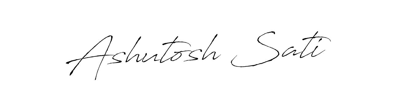 Create a beautiful signature design for name Ashutosh Sati. With this signature (Antro_Vectra) fonts, you can make a handwritten signature for free. Ashutosh Sati signature style 6 images and pictures png