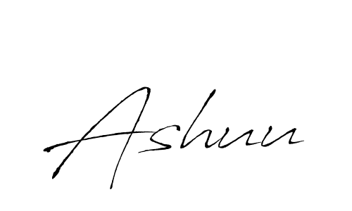 Design your own signature with our free online signature maker. With this signature software, you can create a handwritten (Antro_Vectra) signature for name Ashuu. Ashuu signature style 6 images and pictures png