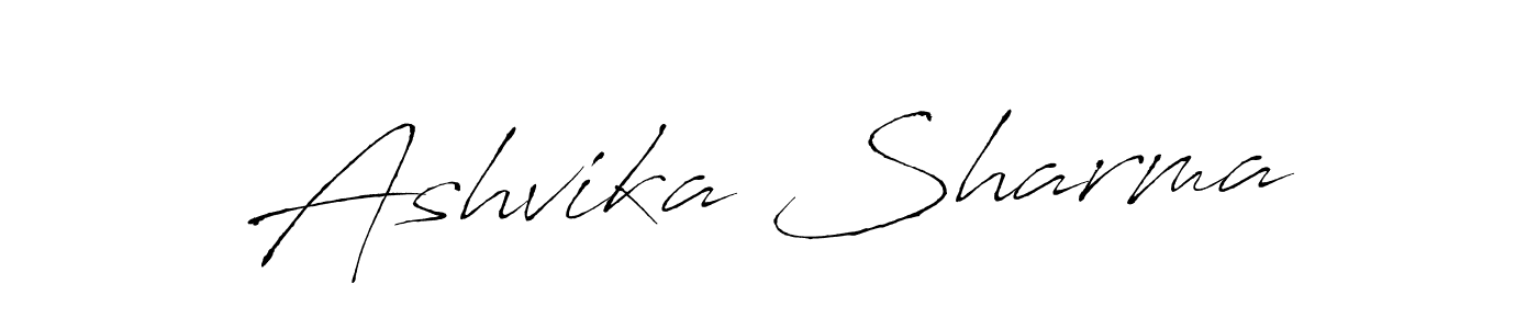 How to make Ashvika Sharma name signature. Use Antro_Vectra style for creating short signs online. This is the latest handwritten sign. Ashvika Sharma signature style 6 images and pictures png
