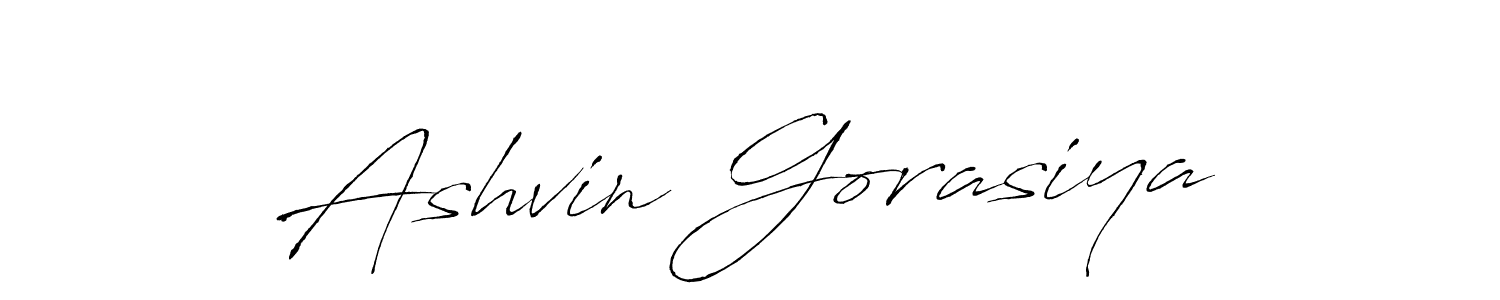 Make a beautiful signature design for name Ashvin Gorasiya. With this signature (Antro_Vectra) style, you can create a handwritten signature for free. Ashvin Gorasiya signature style 6 images and pictures png