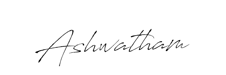 Design your own signature with our free online signature maker. With this signature software, you can create a handwritten (Antro_Vectra) signature for name Ashwatham. Ashwatham signature style 6 images and pictures png