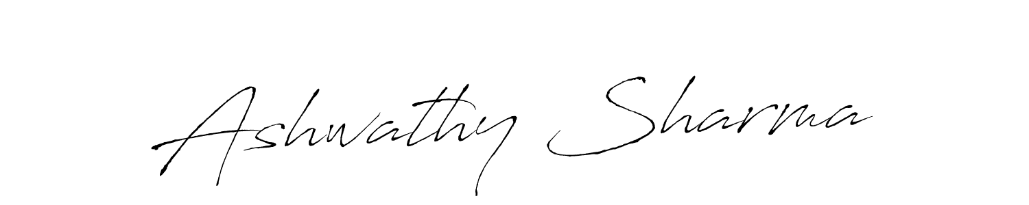 Make a beautiful signature design for name Ashwathy Sharma. With this signature (Antro_Vectra) style, you can create a handwritten signature for free. Ashwathy Sharma signature style 6 images and pictures png