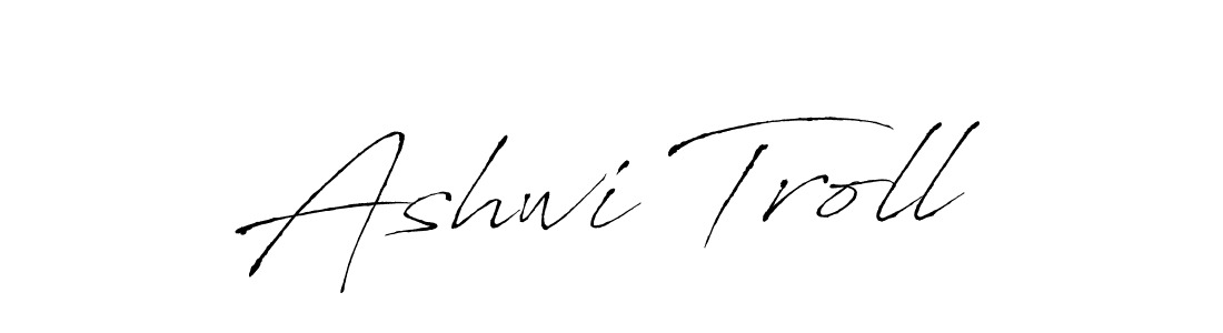 Create a beautiful signature design for name Ashwi Troll. With this signature (Antro_Vectra) fonts, you can make a handwritten signature for free. Ashwi Troll signature style 6 images and pictures png