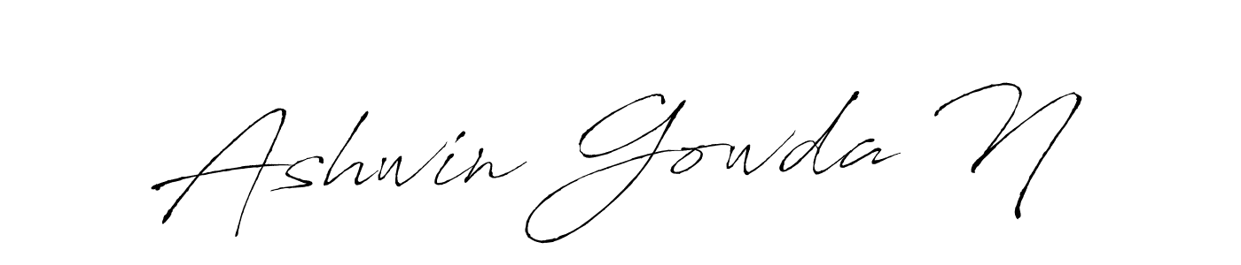 The best way (Antro_Vectra) to make a short signature is to pick only two or three words in your name. The name Ashwin Gowda N include a total of six letters. For converting this name. Ashwin Gowda N signature style 6 images and pictures png