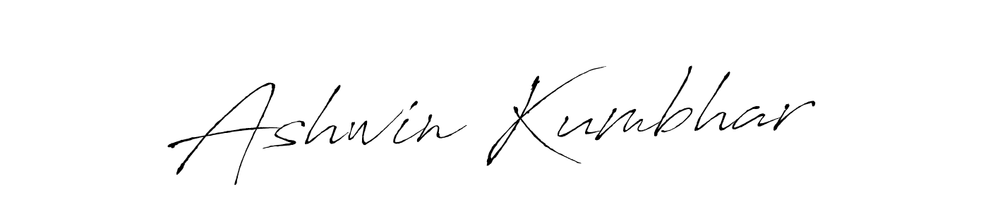 Create a beautiful signature design for name Ashwin Kumbhar. With this signature (Antro_Vectra) fonts, you can make a handwritten signature for free. Ashwin Kumbhar signature style 6 images and pictures png
