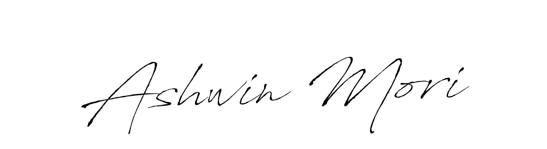 Make a beautiful signature design for name Ashwin Mori. With this signature (Antro_Vectra) style, you can create a handwritten signature for free. Ashwin Mori signature style 6 images and pictures png
