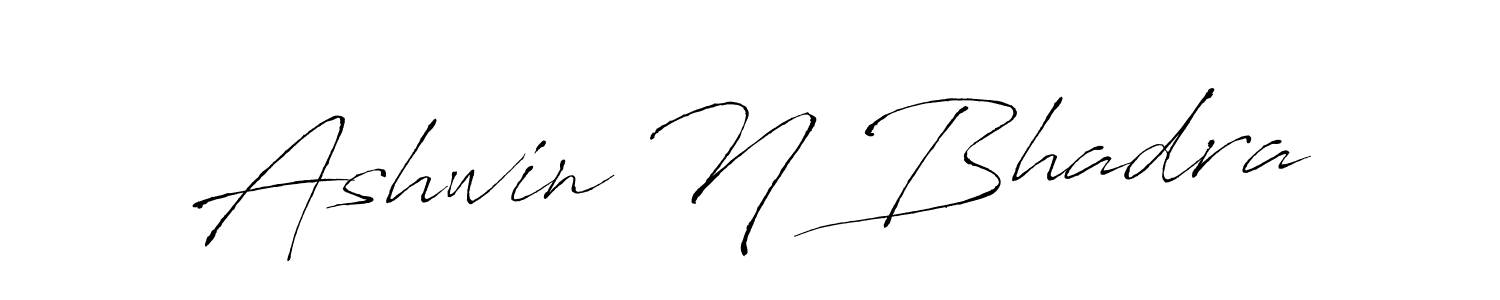 Make a beautiful signature design for name Ashwin N Bhadra. With this signature (Antro_Vectra) style, you can create a handwritten signature for free. Ashwin N Bhadra signature style 6 images and pictures png