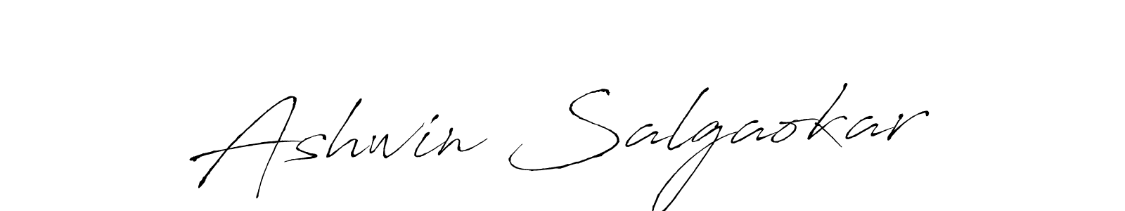 How to make Ashwin Salgaokar name signature. Use Antro_Vectra style for creating short signs online. This is the latest handwritten sign. Ashwin Salgaokar signature style 6 images and pictures png