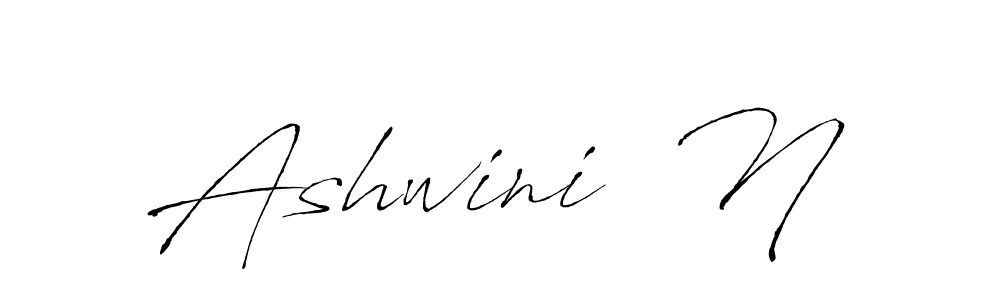 This is the best signature style for the Ashwini  N name. Also you like these signature font (Antro_Vectra). Mix name signature. Ashwini  N signature style 6 images and pictures png