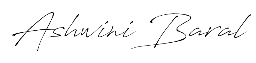 Designed for modern professionals: Ashwini Baral name signature crafted with Antro_Vectra script. Ready for digital PDF workflows. Ashwini Baral signature style 6 images and pictures png