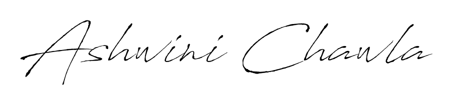 The Antro_Vectra typeface gives name Ashwini Chawla a refined look. Suitable for certificates, diplomas, and official verification. Ashwini Chawla signature style 6 images and pictures png