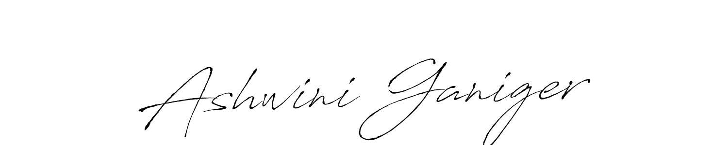 Antro_Vectra is a professional signature style that is perfect for those who want to add a touch of class to their signature. It is also a great choice for those who want to make their signature more unique. Get Ashwini Ganiger name to fancy signature for free. Ashwini Ganiger signature style 6 images and pictures png
