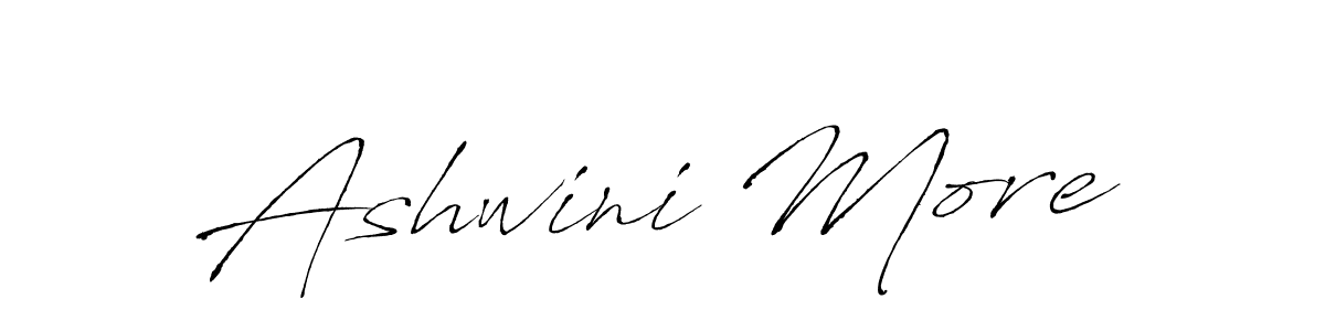 Antro_Vectra is a professional signature style that is perfect for those who want to add a touch of class to their signature. It is also a great choice for those who want to make their signature more unique. Get Ashwini More name to fancy signature for free. Ashwini More signature style 6 images and pictures png