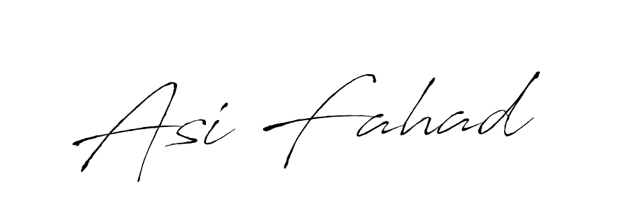 How to make Asi Fahad name signature. Use Antro_Vectra style for creating short signs online. This is the latest handwritten sign. Asi Fahad signature style 6 images and pictures png